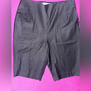 Black Bermuda Shorts with Tailored Fit